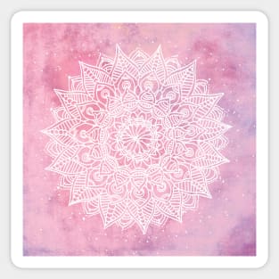 Pink watercolor mandala Sticker